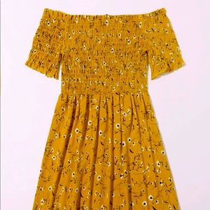 Off the shoulder floral mini dress